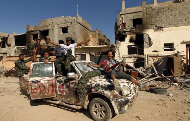 Tropas libias expulsan al Estado Islámico de Bengasi. Foto ABDULLAH DOMA / AFP