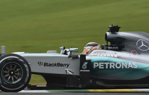 British Formula One driver Lewis Hamilton powers h