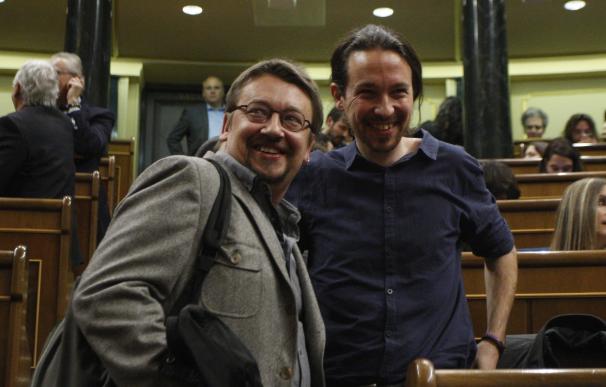 Iglesias y Domènech defienden que tras el 1-O "habrá que seguir trabajando por un referéndum"