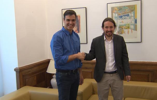 PSOE y Podemos estrechan su relación este lunes con la primera reunión de equipos presidida por Sánchez e Iglesias