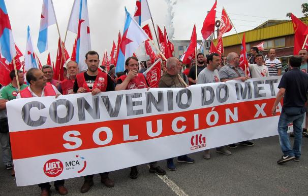 La huelga vuelve a paralizar el metal de A Coruña, según los sindicatos, que prevén convocar nuevos paros el 13, 20 y 27