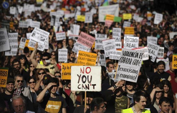 Imagen de archivo de una protesta contra las condiciones sociales de los jóvenes en España el 15 de mayo de 2011 (AFP/Getty Images)