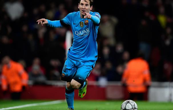 Barcelona's Argentinian forward Lionel Messi celeb