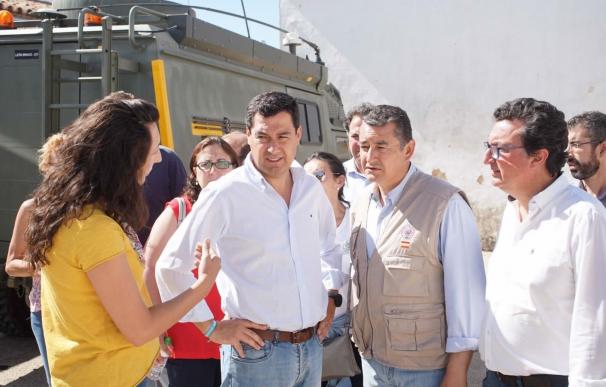 Moreno ofrece el apoyo del PP-A para aumentar medios y plantilla del Infoca ante un verano que "se prevé horrible"
