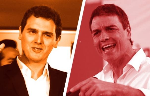 Rivera traslada a Sánchez su intención de firmar un "pacto por España", pero el líder del PSOE no lo ve necesario