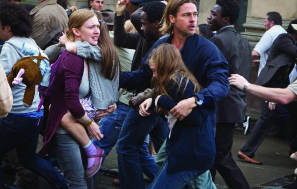 El personaje de Brad Pitt y su familia en la película 'Guerra Mundial Z'
