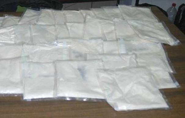 Incautados 4 kilos de cocaína escondidos en poleas que venían de México