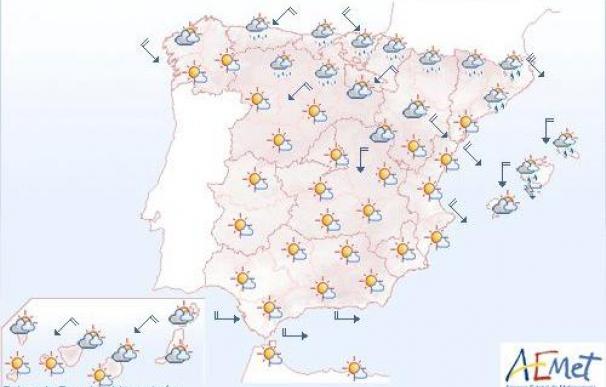 Mañana seguirá lloviendo, aunque débilmente, en el Cantábrico y el Pirineo