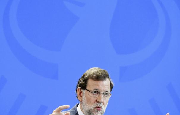 El presidente del Gobierno, Mariano Rajoy, este martes, en rueda de prensa en Berlín.