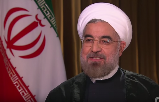El presidente iraní, Hassan Rouhani, en un momento de la entrevista para la CNN