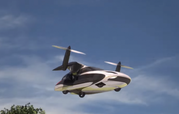 El automóvil volador de nombre TF-X podría alcanzar velocidades de más de 300 kilómetros por hora