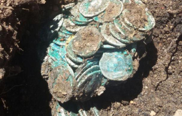 Hallan un tesoro romano con monedas de época alto-imperial en las minas de Riotinto