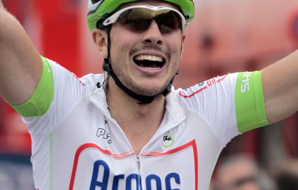 John Degenkolb, celebrando su primer triunfo en la segunda etapa de la Vuelta a España