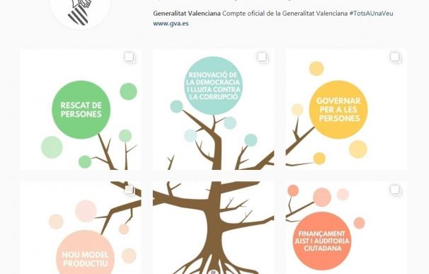 La Generalitat estrena cuenta en Instagram en el ecuador de legislatura para "acercar la acción a todos los sectores"