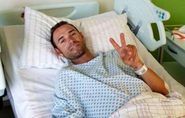 Alejandro Valverde, en el hospital.
