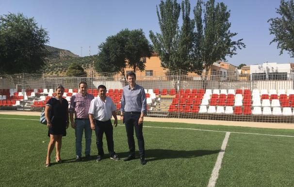 Campillo de Arenas mejora su campo de fútbol-7 a través del Plan Especial de Empleo de Diputación