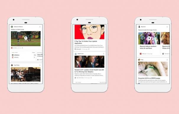 Google usará el historial de búsqueda para crear un 'feed' de noticias personalizado para 'smartphones'