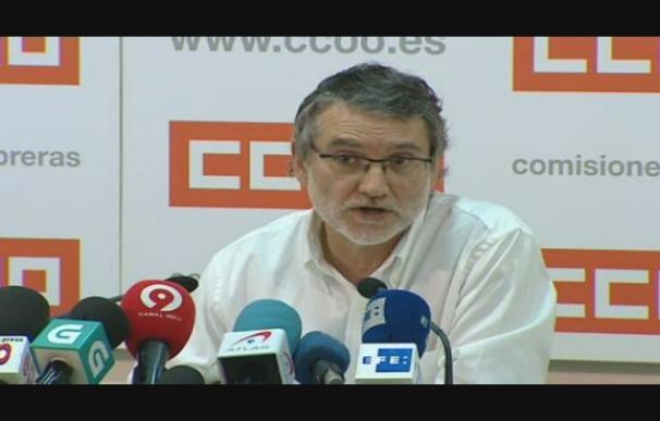 El portavoz de CCOO, Fernando Lezcano anuncia que habrá huelga general