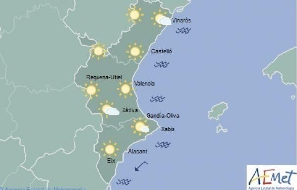 Las temperaturas permanecerán sin cambios o en descenso en un soleado sábado en la Comunitat Valenciana
