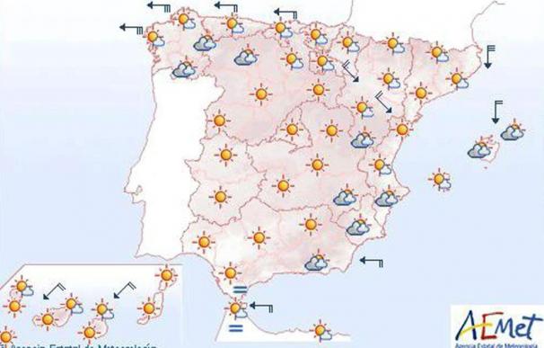 Predominio de cielos despejados y temperaturas altas en Canarias