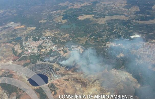Activado el nivel 1 del Plan Infoca por el incendio forestal de Minas de Riotinto (Huelva)