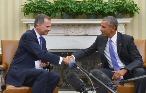 El Rey Felipe VI y el presidente de Estados Unidos, Barack Obama
