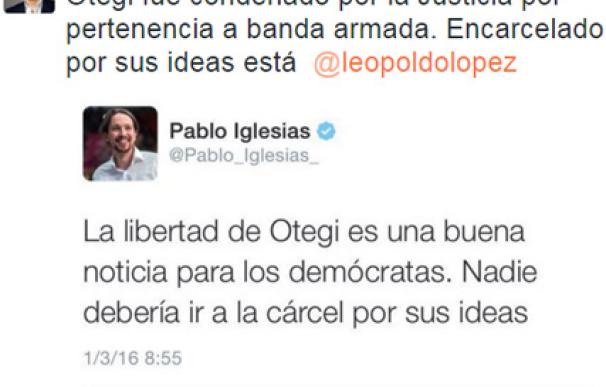 Rivera e Iglesias se enzarzan en Twitter por Otegi y el franquismo