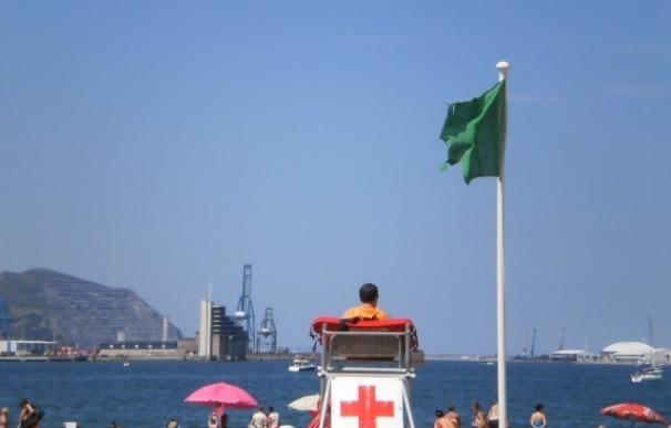 La bandera verde ondea en Las Arenas, Ereaga, Muriola, Plentzia, Gorliz, Armintza, EA, Isuntza y Arrigorri