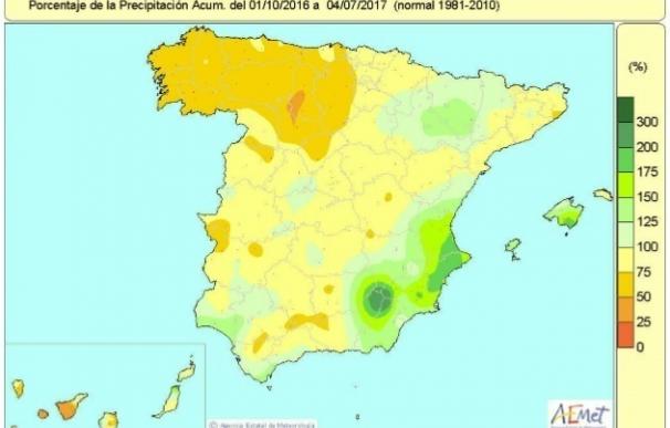 La falta de lluvias acumulada en España continúa en el 13% y se agudiza hasta el 75% en algunos puntos del país