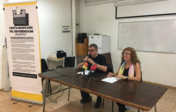 Vecinos de Sants-Montjuïc llaman a participar en el 1-O y "contra la represión" del Estado
