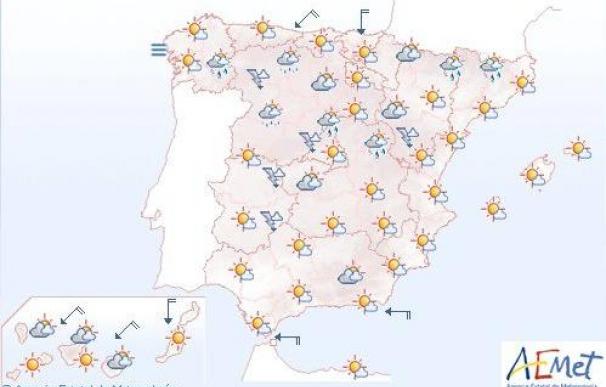 Cielos poco nubosos en Península y Baleares y temperaturas sin cambios