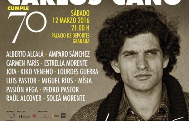 Miguel Ríos, Estrella Morente o Kiko Veneno reivindican este sábado en Granada a Carlos Cano en su 70 aniversario