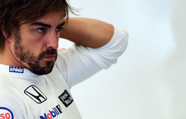 McLaren Honda's Spanish driver Fernando Alonso loo