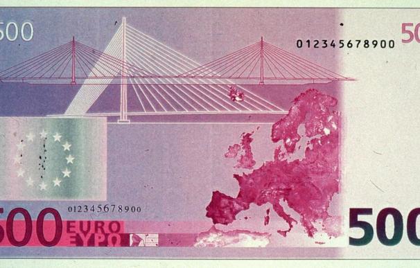 El número de billetes de 500 euros en circulación bajó hasta 107,49 millones