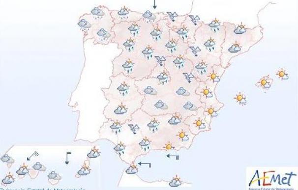 Mañana, tormentas en Castilla y León, Cantábrico oriental y Alto Ebro