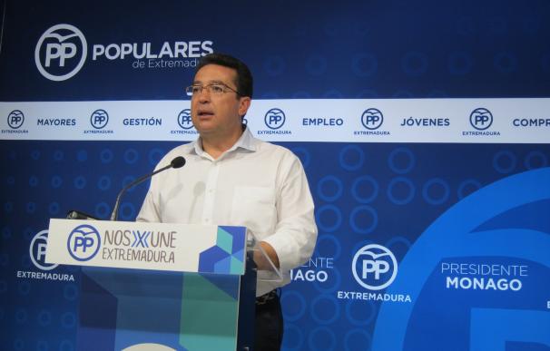 El PP de Extremadura considera que con las primarias del PSOE "se vuelve a constatar" que este partido está "roto"