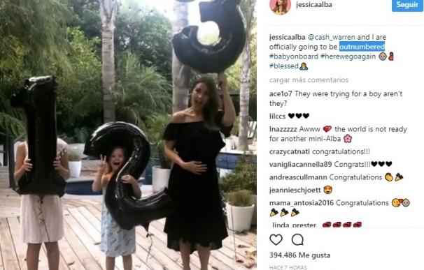 Jessica Alba será mamá por tercera vez