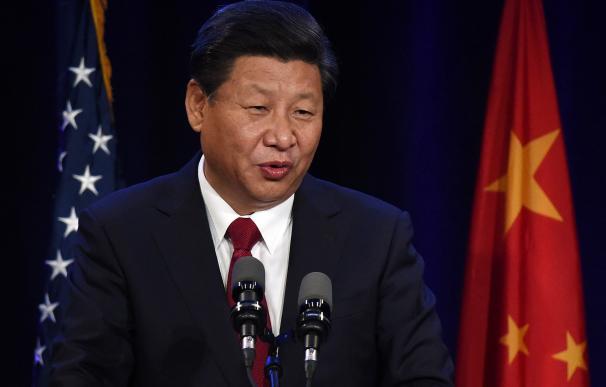 Chinese President Xi Jinping speaks during his wel