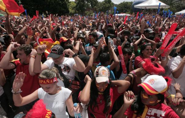 Caracas celebra la victoria de España en Mundial de Sudáfrica