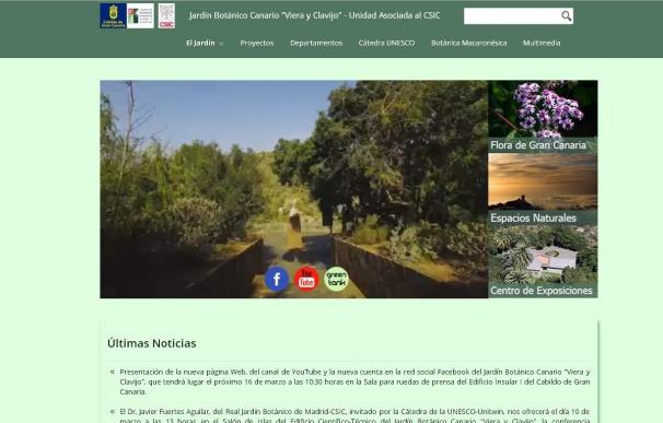 El Jardín Botánico Viera y Clavijo (Gran Canaria) abre una "ventana" a su labor con el estreno de su página web