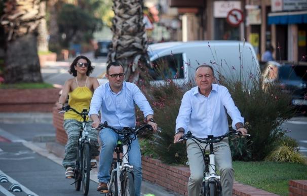 El Prat estrena 800 metros de carril bici en el centro de la ciudad