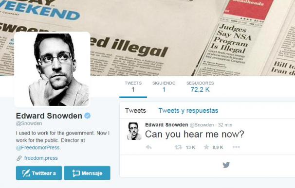 La cuenta de Edward Snowden en Twitter