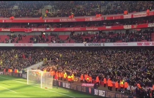 Los aficionados del Watford se rinden a Quique Sánchez Flores tras ganar al Arsenal