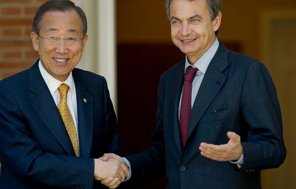 Zapatero se ve hoy con Ban Ki-moon tras anular la cita a la que acudía Kagame