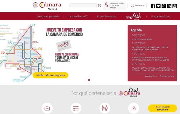 La Cámara de Comercio de Madrid digitaliza sus servicios en una nueva web "más intuitiva y práctica"