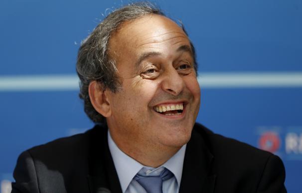 UEFA chief Michel Platini speaks during a UEFA pre