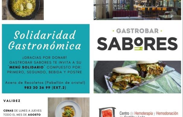 El gastrobar 'Sabores' Valladolid dará un menú gratis a quienes acudan en agosto a donar sangre al Centro de Hemoterapia