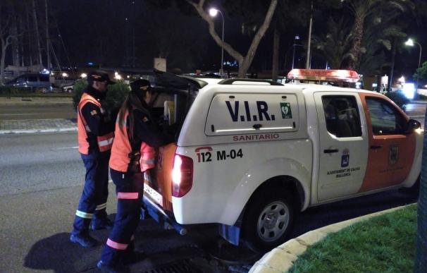 Un motorista resulta herido grave tras sufrir un accidente al huir de la Policía Local en Calvià