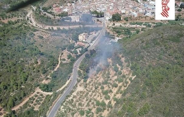 Declarado un incendio forestal en Azuébar (Castellón) que afecta a matorral y pinar