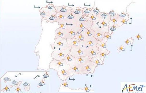 Mañana, temperaturas altas en Costa del Sol, Mallorca y tercio oriental